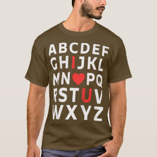 Kids ABC I Kärlek You Valentines day Småbarn Boys T Shirt