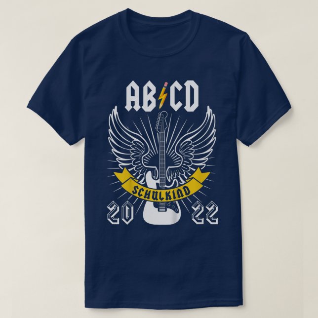 Kids ABCD Rocker Music Guitar School Child 2022 Bo T Shirt (Design framsida)