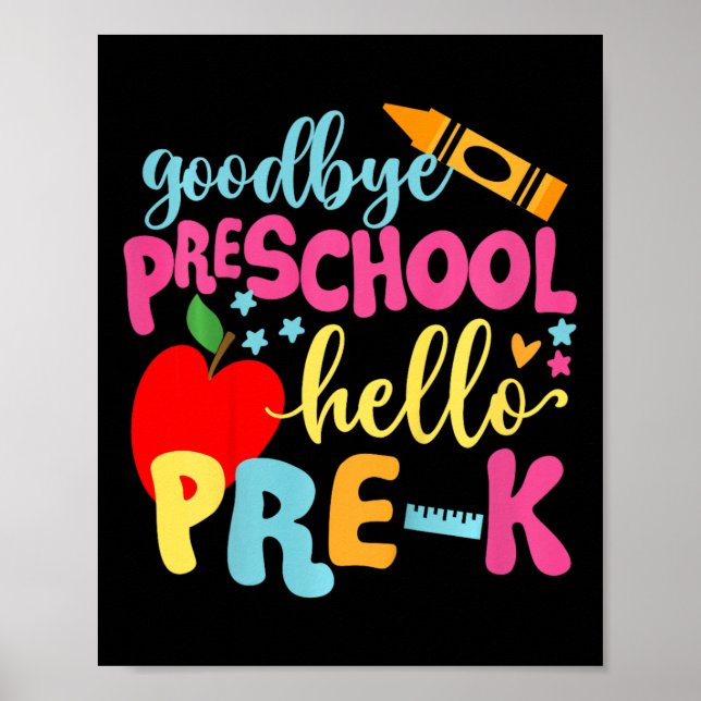 Kids Adjö Preschool Back to school Poster (Framsidan)