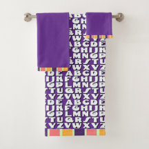 Kids Alphabet Lila Rainbow Trim