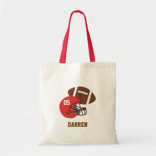 Kids American Football and Red Helmet Personlig Tygkasse