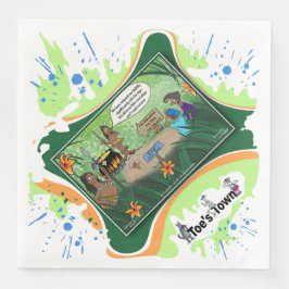 Kids And Cursive | Dry Logic Humor Dinner Napkin Pappersservett