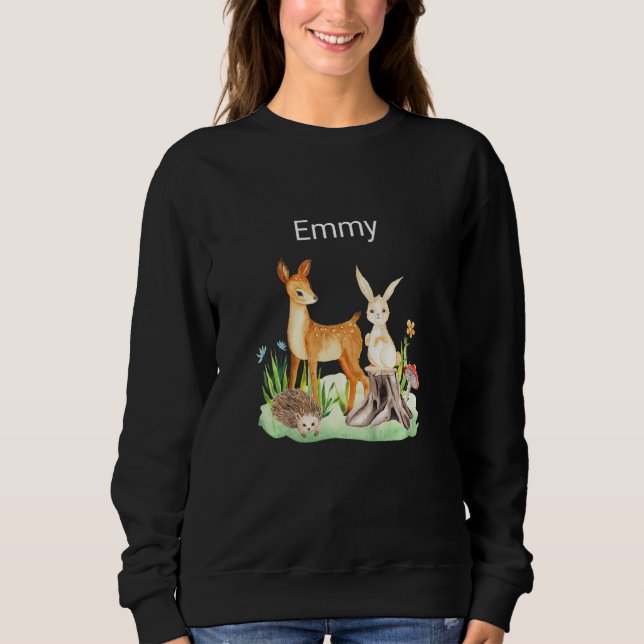 Kids Animal deer rabbit hedgehog Emmy T Shirt (Framsida)