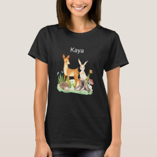 Kids Animal hjort kanin hedgehog Kaya T Shirt