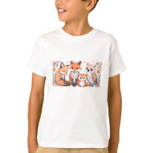 Kids Animal T-Shirt - Fox och Uggla