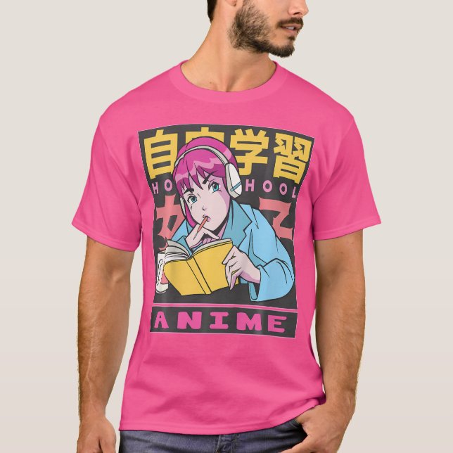 Kids Anime and Sketching i Coolan Kärlek Anime T Shirt (Framsida)