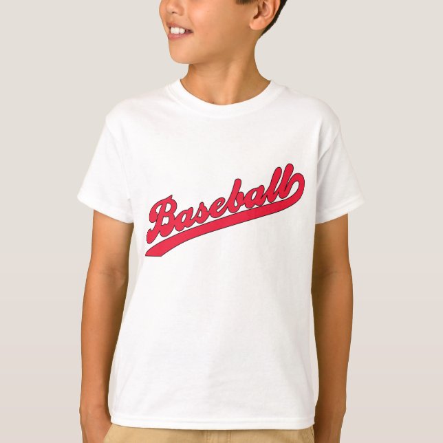Kids Anpassningsbar Baseball T-Shirt (Framsida)