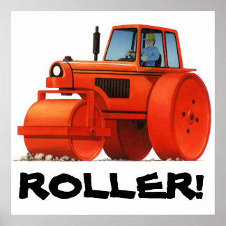 Kids Anpassningsbar Construction Lastbil - Red Roa Poster