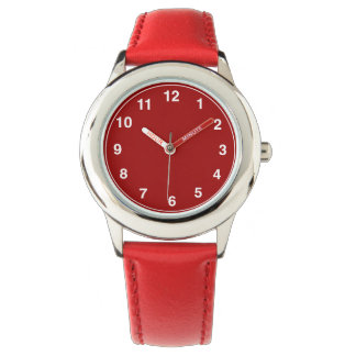 Kid's Anpassningsbar Stainless Steel Red Band Watc Armbandsur