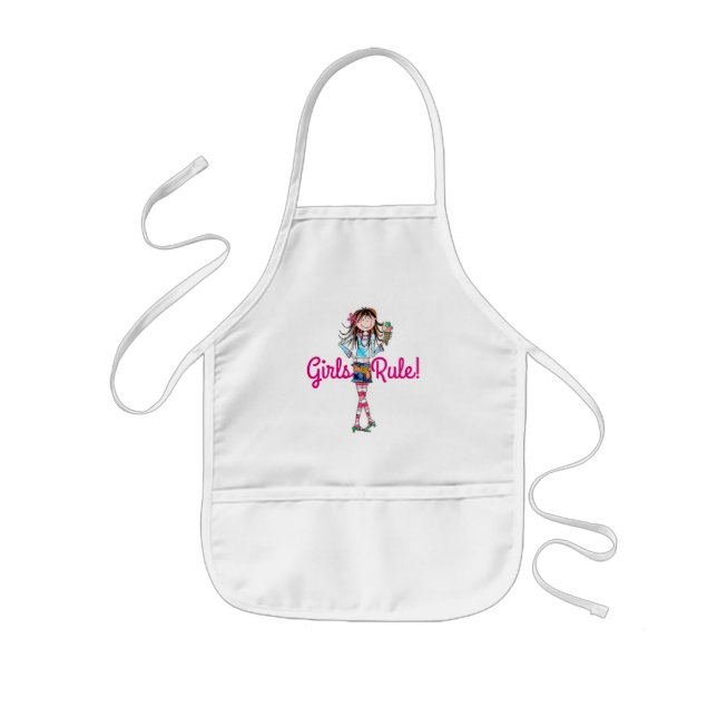 Kids Apron/Girls Rule Barnförkläde (Framsidan)