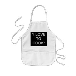 KIDS APRON> "I KÄRLEK TO COOK" BARNFÖRKLÄDE