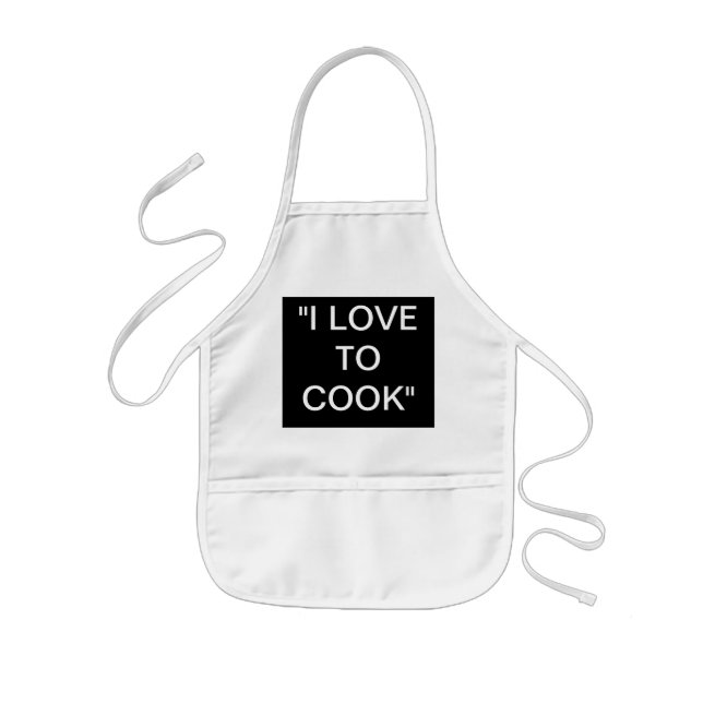 KIDS APRON> "I KÄRLEK TO COOK" BARNFÖRKLÄDE (Framsidan)