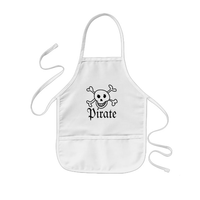 Kids apron med pirat-skalle barnförkläde (Framsidan)