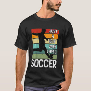 Kids är bara en pojke som Kärlek fotbollsspelare R T Shirt