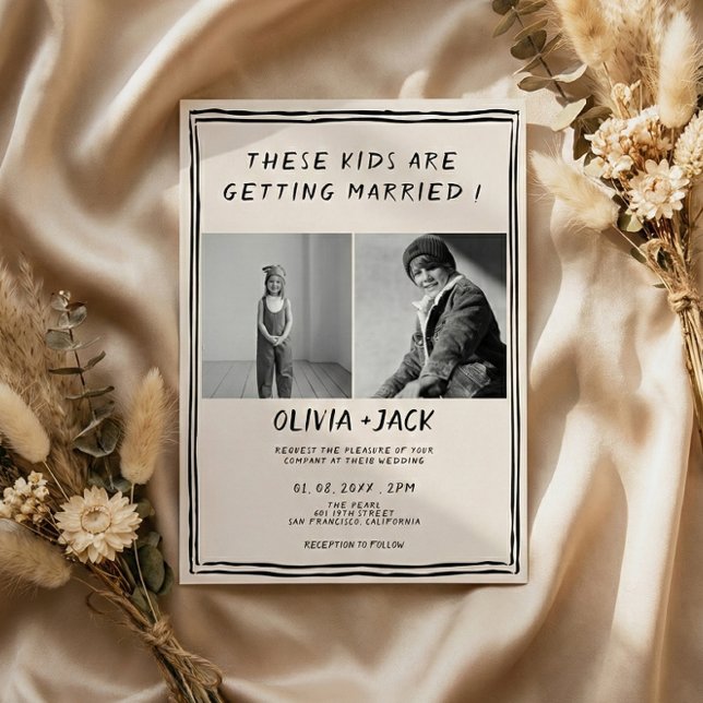 Kids Are Getting Married Photo Wedding Inbjudningar (Skapare uppladdad)