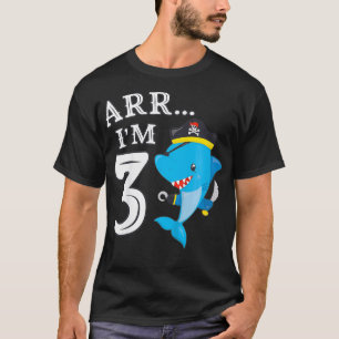 Kids ARR IM 3 Födelsedag Pirat I 3:e födelsedagssh T Shirt
