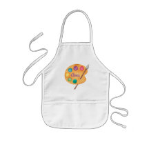Kids art NAMN vattenfärgpalett söt apron