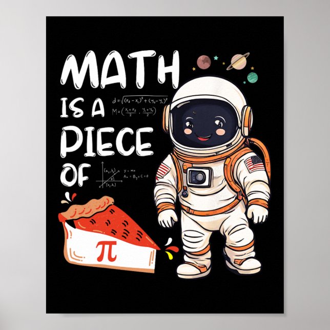 Kids Astronaut Science Nerd Pi Math är ett Biet av Poster (Framsidan)