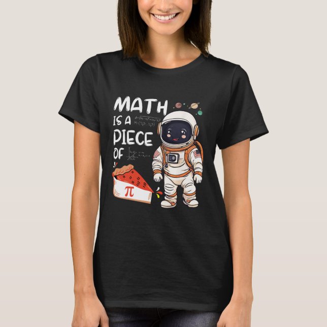 Kids Astronaut Science Nerd Pi Math är ett Biet av T Shirt (Framsida)