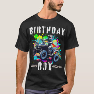 Kids Atv Birthday Boy 4 Wheeler Quad Atv Birthday T Shirt