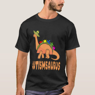 Kids Autism-Saurus Awareness Cute Dinosaur Puzzle T Shirt