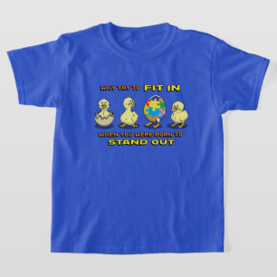 Kids Autism Shirt med baby chick T