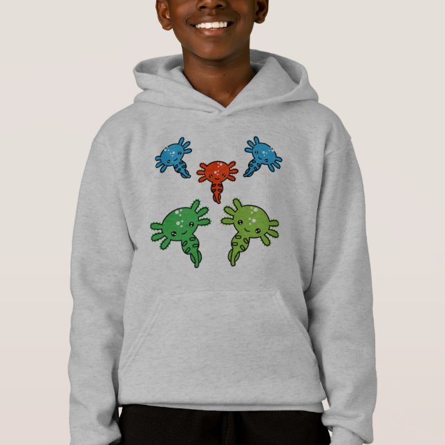 Kids Axototal Salamander T Shirt (Framsida)