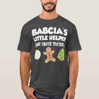 Kids Babcia's Little Helper jul Cookie Bakin T Shirt