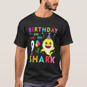 Kids Baby Cute Shark 9:e födelsedagstjuppet Girl 9 T Shirt