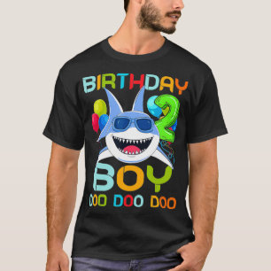 Kids Baby-haj 2 år gamla födelsedagsgåvor för T Shirt
