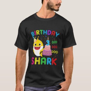 Kids Baby Shark 3Rd Birthday Boy Girl 3-årig G T Shirt