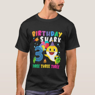 Kids Baby Shark 3Rd Birthday Boy Girl 3-årig G T Shirt
