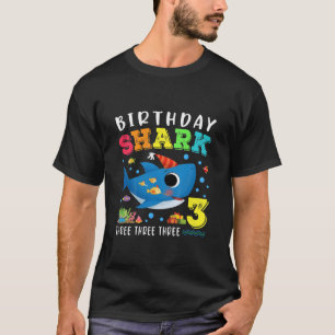 Kids Baby Shark 3Rd Birthday Boy Girl 3-årig G T Shirt
