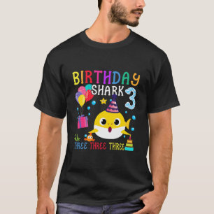 Kids Baby Shark 3Rd Birthday Boy Girl 3-årig G T Shirt