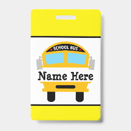 Kids Back to school Buss Personalize Namn Badge