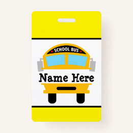 Kids Back to school Buss Personalize Namn Badge