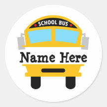Kids Back to school Buss personalize Namn