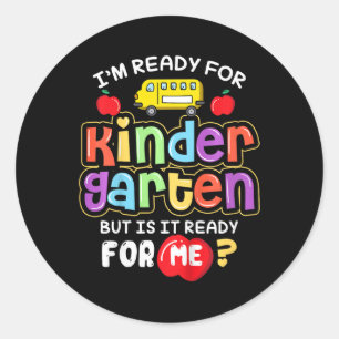 Kids Back to school II-Redot för Kindergarten är j Runt Klistermärke