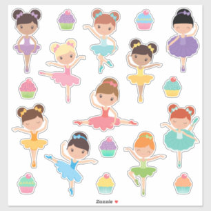 Kids Ballerina Klistermärken