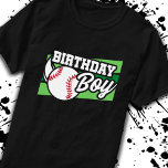 Kids Baseball Födelsedagsfest Birthday Boy T Shirt<br><div class="desc">Basbollens födelsedagsfest är perfekt för födelsedagspojken för en födelsedagsfest med baseboll tema. Underbar födelsedagsfest att kärlek spelar baseboll,  tittar på baseboll eller vill bli framtida basebollstjärnspelare! En baseboll på en baseball fält-grafik för en pojkes baseball-födelsedagsfest.</div>