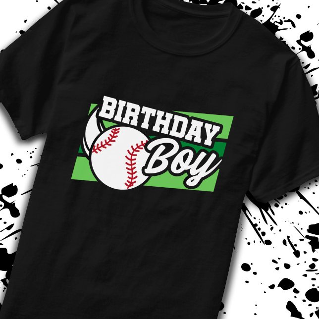 Kids Baseball Födelsedagsfest Birthday Boy T Shirt (Skapare uppladdad)