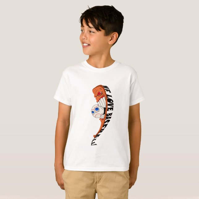 Kids Baseball T-shirt (Hel framsida)
