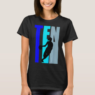 Kids Basketball 10:e födelsedag Kids Girls Retro T Shirt