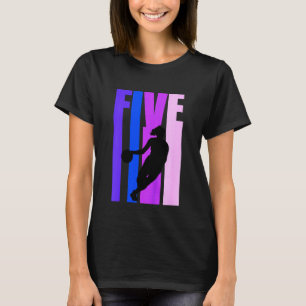 Kids Basketball 5:e födelsedagen Kids Girls Retro T Shirt