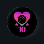 Kids Basketball Birthday 10 Year Old Boy Girl Tält Knapp<br><div class="desc">Kids Basketball Birthday 10 Year Old Boy Girl 10th Birthday</div>