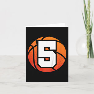Kids Basketball Birthday 5, 5 år gammal B Kort
