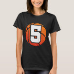 Kids Basketball Birthday 5, 5 år gammal B T Shirt<br><div class="desc">Kids Basketball Birthday 5,  femåring</div>