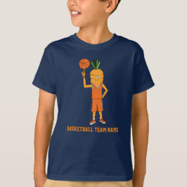 Kids Basketball Character med Team Namn T Shirt