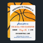 Kids Basketball Födelsedagsfest Sports Thame Cute Inbjudningar<br><div class="desc">Kids Basketball-Födelsedagsfesten idrottar som en cute-inbjudan. Gå med oss för ett ALL-STAR firande! Den här roligtens temainbjudan innehåller en rustik vattenfärgskorg i svart och orange högst upp. Anpassa med ditt barns namn och ålder med kurvtypsnitt ovanför boll. Anpassa inbjudan för att informera andra om när basketbollen heter party och OSA....</div>