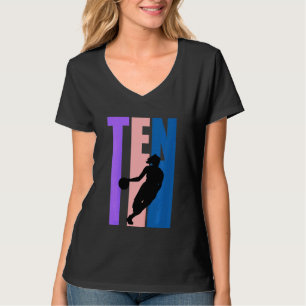 Kids Basketball Girl 10 idag födelsedag 10:e tonde T Shirt